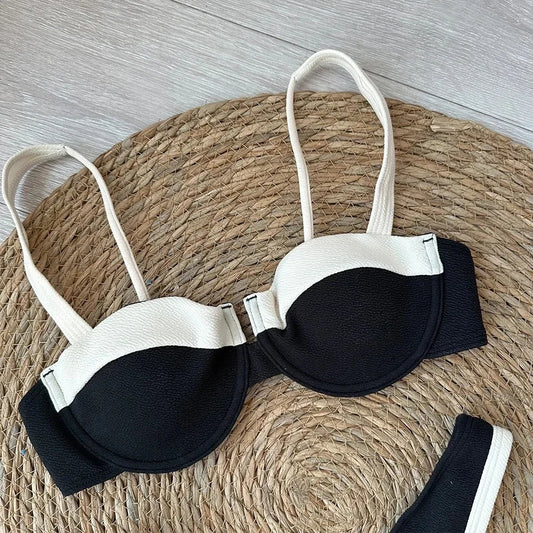 Patchwork Micro Bikini Push Up Women Swimsuits 2025 Sexy Female Swimwear Brazilian Bikini Set Thong Biquini Swim Suits Beachwear